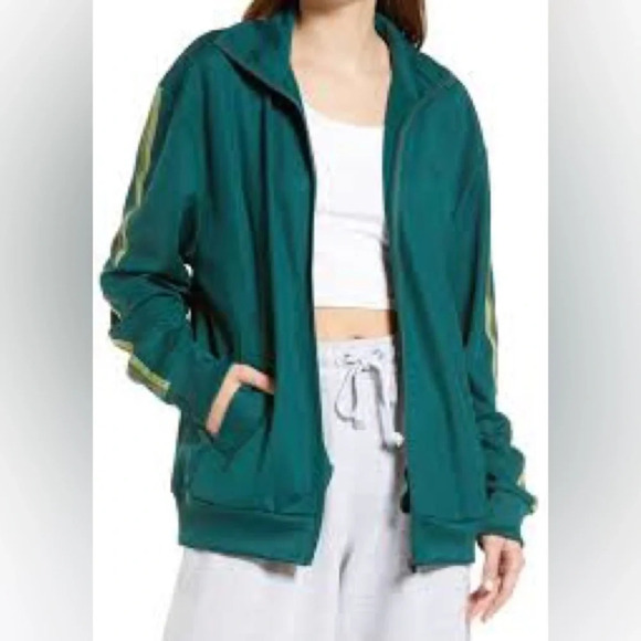 Iets Frans Lightweight Zip Front Track Jacket in Botanical - NWOT - Size Medium - Picture 1 of 7